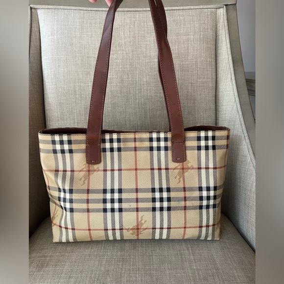 Authentic Burberry vintage nova check tote bag (F305) - Picture 1 of 15